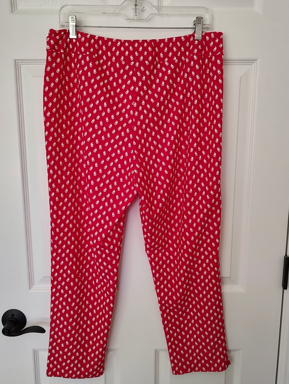 Jude Connally Lucia Cropped Pants Foulard Red XL - Picture 8 of 10